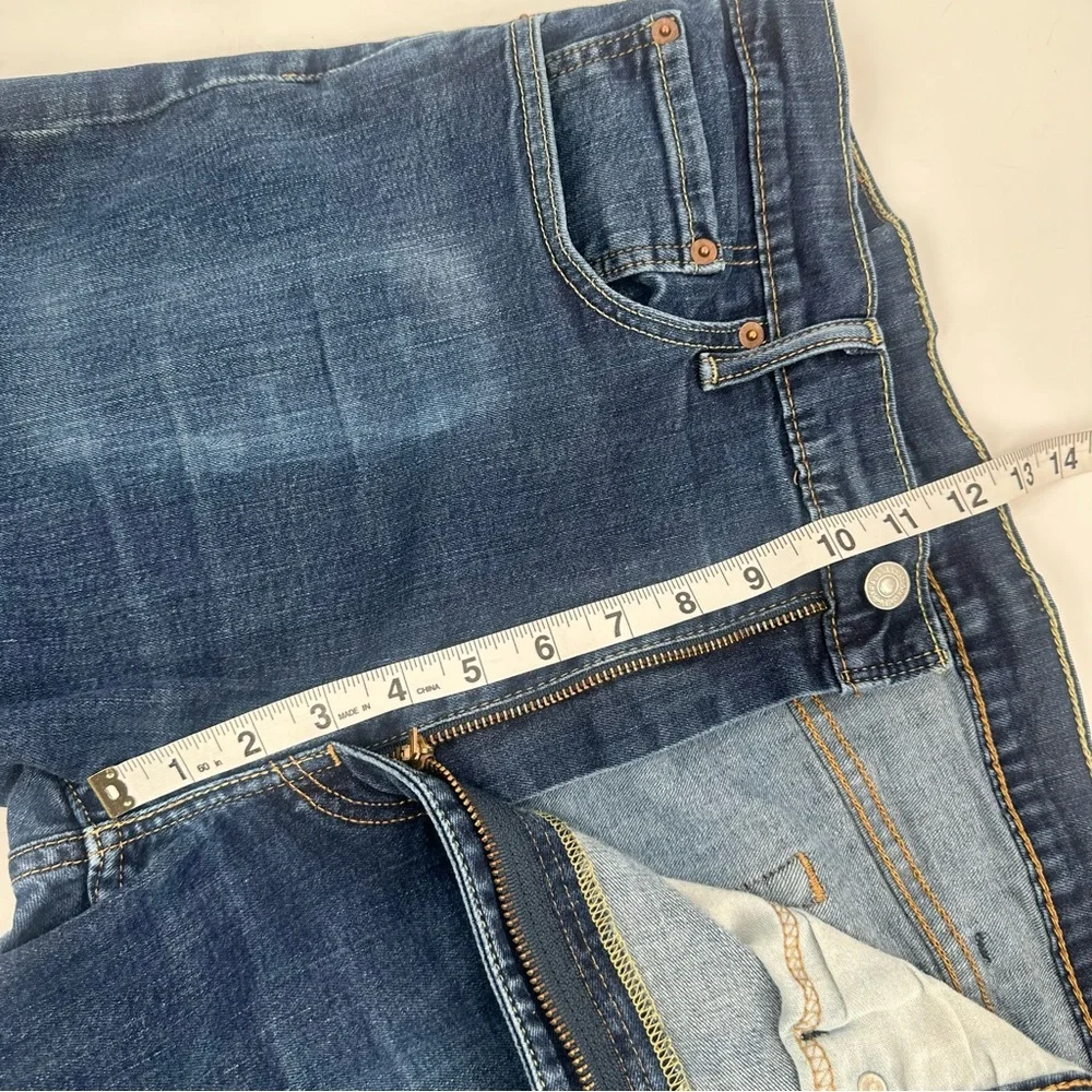 Levi's Jeans Mens 38x32 Blue 514 Straight Leg Stretch Dark Wash Denim-read